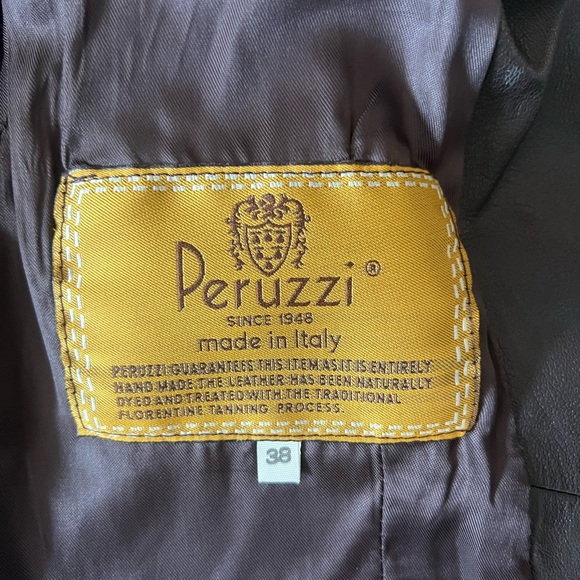 vintage chocolate brown Italian leather jacket Y2K - Picture 11 of 11